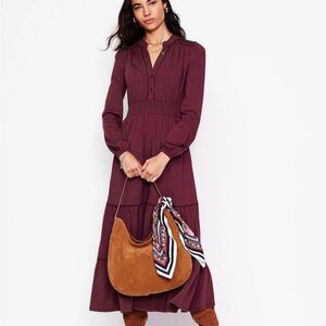 BODEN Elegant Burgundy Maxi Dress 10L
